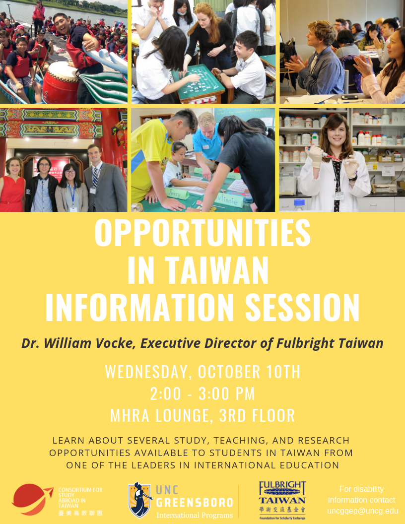 CSAT Taiwan Info Session Flyer