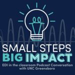 logo for small steps big impact podcast