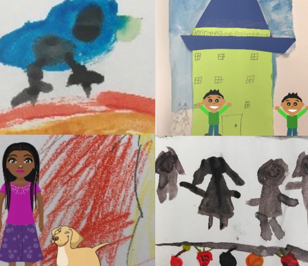 Compilation of student artwork used to depict their individual work created