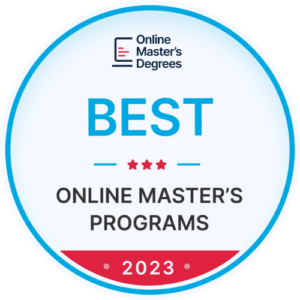 Online Master's Degree 2023 ranking badge