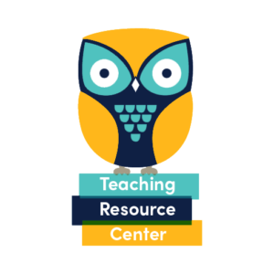 TRC logo of an owl on top of books