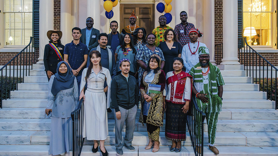 Fulbright Teaching Excellence and Achievement students gather at the UNCG Alumni House