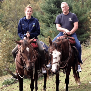 Dr. Steven Boul and his daughter Beth ride horses