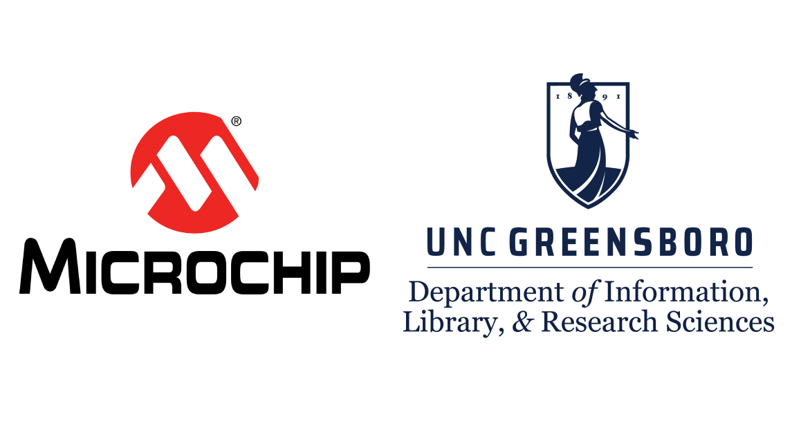 Microchip Technologies logo on the left and UNCG ILRS logo on the right, all on a white background