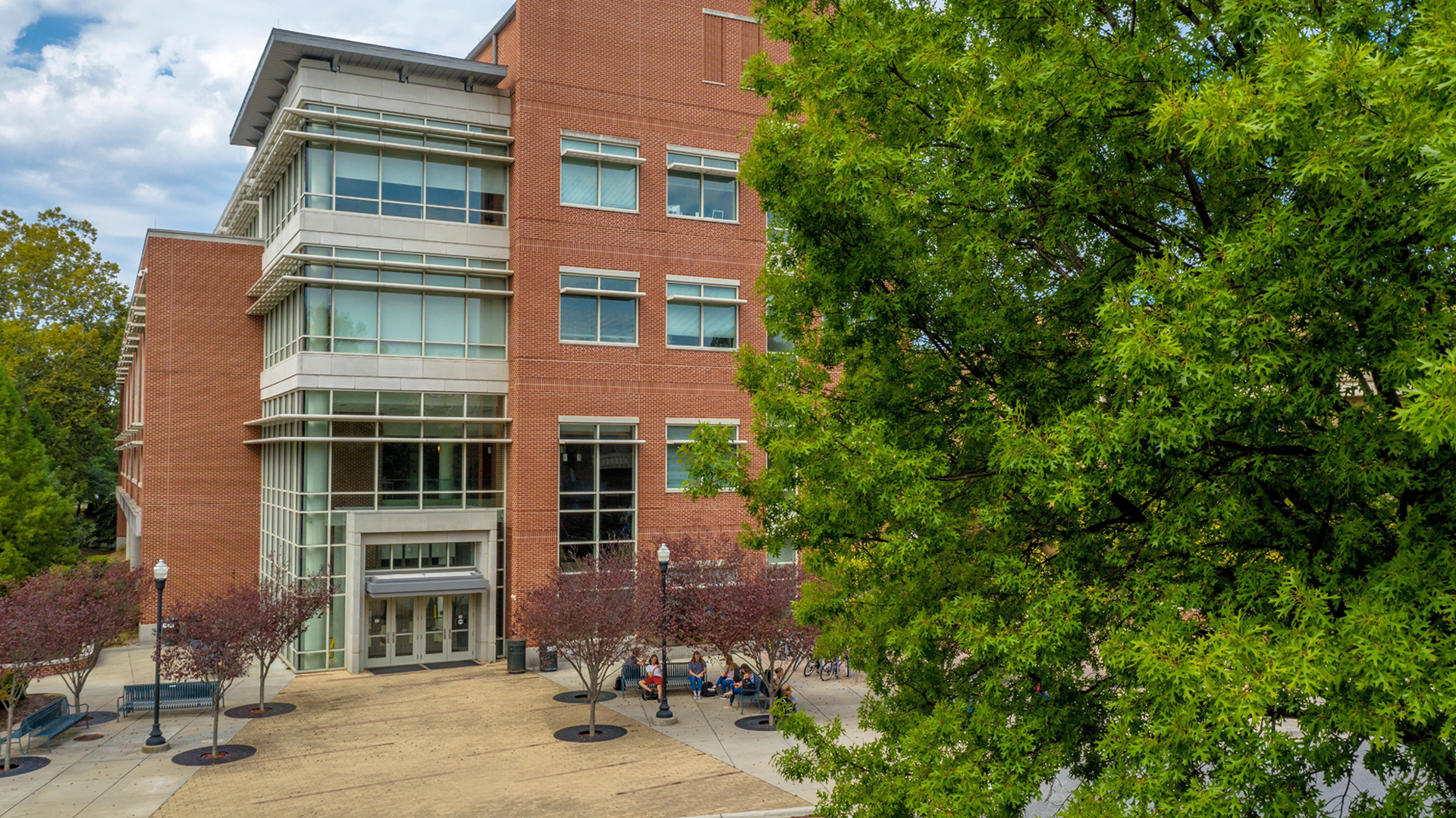 Aerial photo of the UNCG School of Education Building