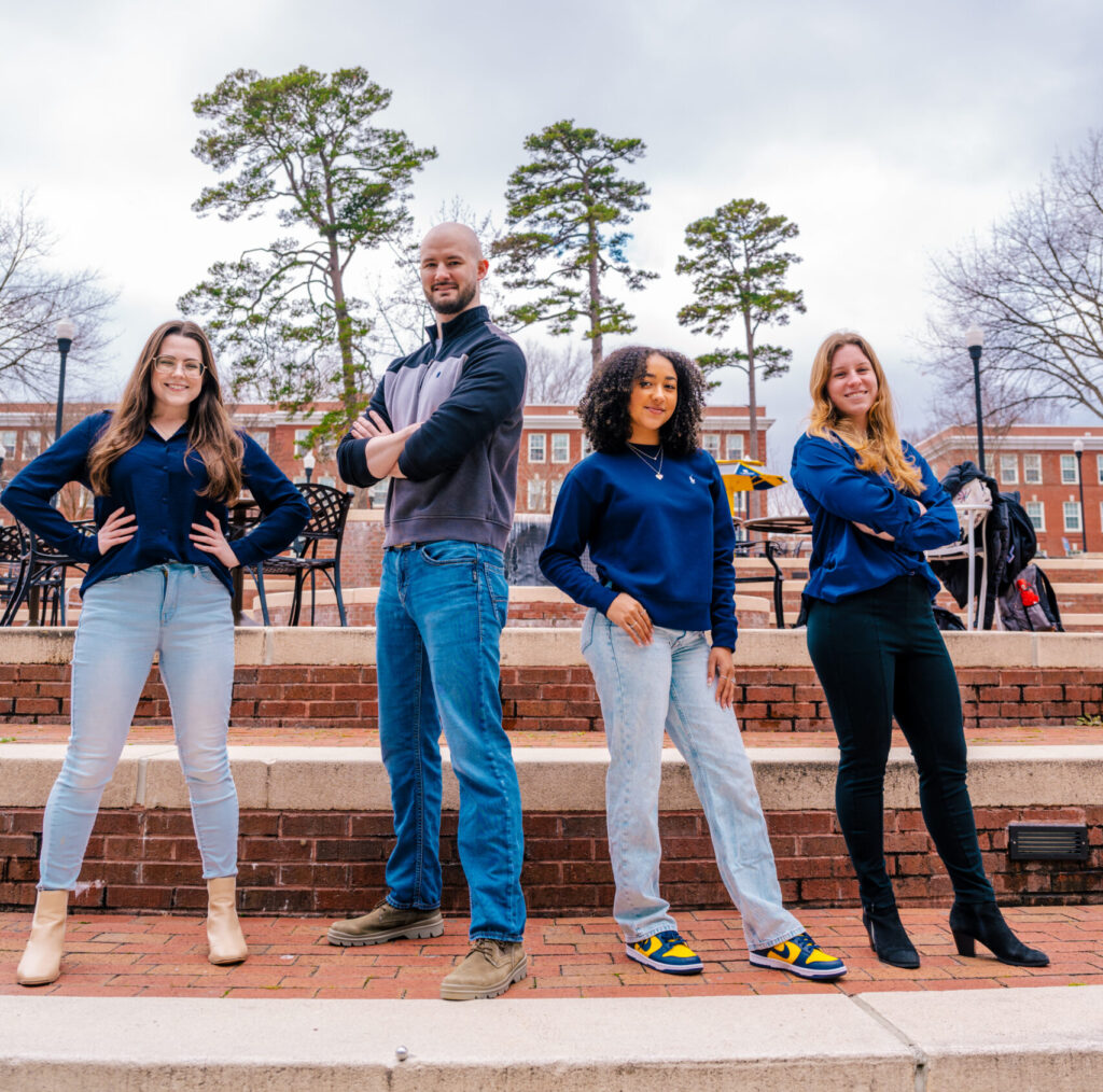 Scholarship recipients: Ava New, Aunisty Belcher, Alex Moss and Aleiza Higgins