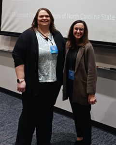 Dr. Rebecca Mathews and former NCA-STAR Director Anita Faulkner at a training