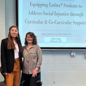 Dr. Delma Ramos, left, and Dr. Cathryn Bennett, at a presentation
