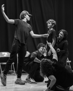 Youth members of the Princeville theater troupe perform