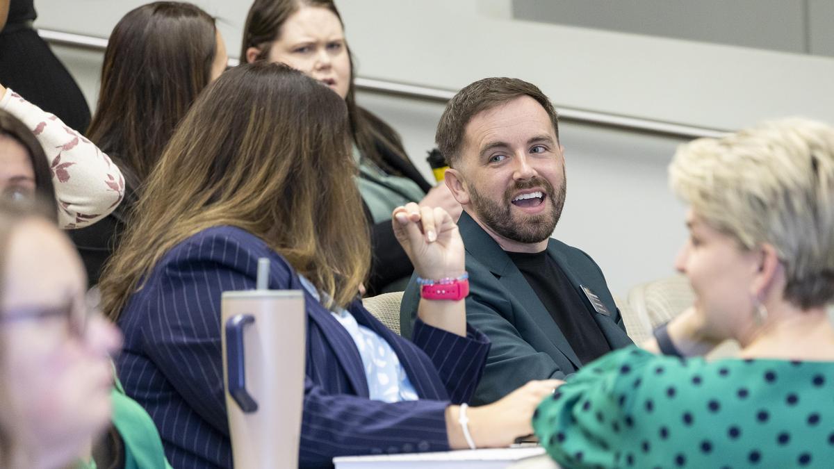 students engaging in discussion