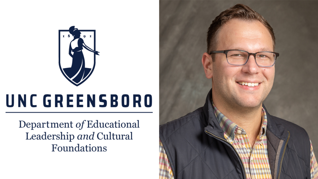 headshot of Dr. David Osworth to the right of the Department of Educational Leadership and Cultural Foundations logo